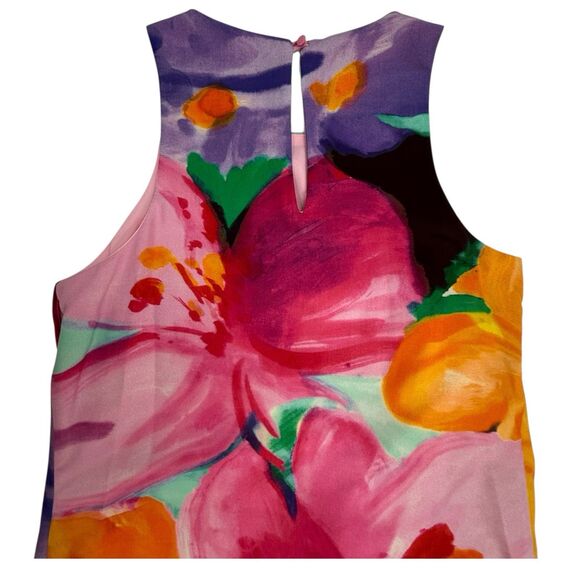 Lauren Ralph Lauren Floral Watercolor Overlay Crepe Shift Dress Size 2 Petite - Picture 5 of 11